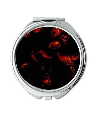 Mirror makeup mirror dark image jellyfishes pocket mirror portable mirror