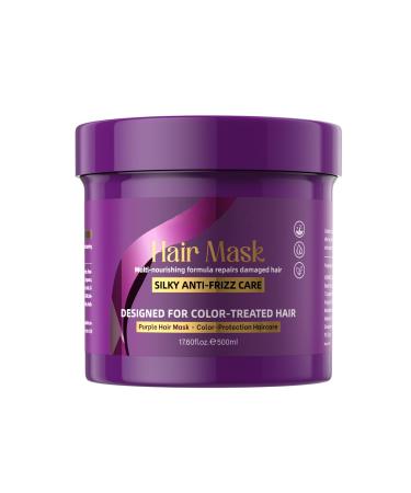 Masque Violet Cheveux Blond Platine Masque Soin Cheveux Keratine Masque Nourrissant pour Cheveux Gris Blancs & Blonds Color s ou Naturels Soigne & Prot ge 500ml