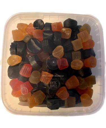 Mixed Gum Sweets Tub Liquorice Wine Gums Fruit Salads Footballs Gums Poor Bens Mix-1Kg Sweets Tub - Buy Online on GoSupps.com