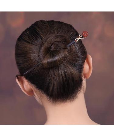 Blue Floral Tassel Hair Stick | Vintage Wooden Hairpin for Wedding Party | Chinese Japanese Hair Accessory - Buy Online on GoSupps.com