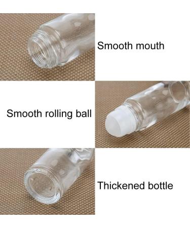 2Pcs 30ml Clear Glass Deodorant Roller Bottles | Plastic Roller Ball, Black Lid | Essential Oil, Empty Containers - Buy Online on GoSupps.com