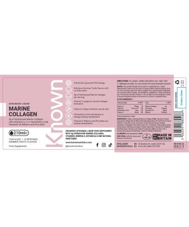Advanced Hydrolyzed Marine Collagen Liquid Bottle 5000mg Collagen Vitamins A C Skin Support Summer Fruit Flavor 14 Servings - Buy Online on GoSupps.com