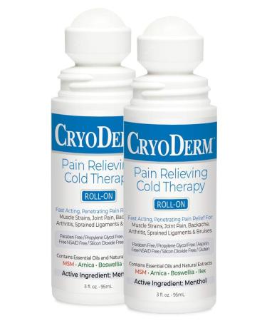 Cryoderm Pain Relieving Cold Therapy Roll-on 3oz. - 2 Count