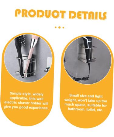 Frcolor 2-St Razor Hooker Electrician Shaver Holder - Metal Razor Rack & Wall Bracket for Hair Dryer & Comb - Stainless Steel Quality - Buy Online on GoSupps.com