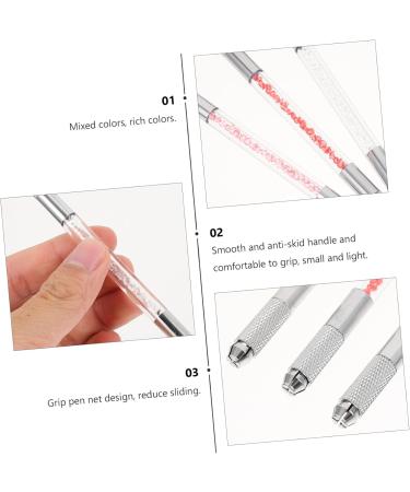 BIUDECO 3pcs Plastic Eyebrow Pens Women Eyebrow Pens Aluminum Alloy Double-headed Eyebrow Pen - Buy Online on GoSupps.com