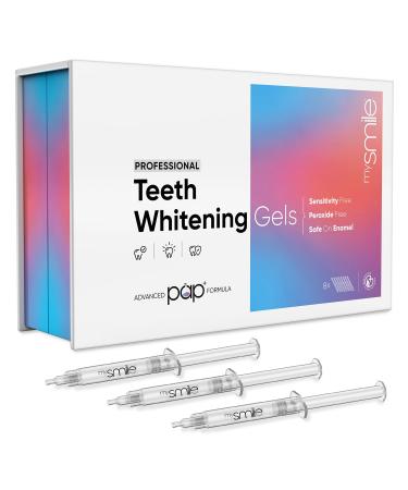 New & Upgraded mysmile Teeth Whitening Gels 8 Refills - Sensitivity & Peroxide-Free - Pap+ Teeth Whitening Gel -Enamel-Safe Syringes - Vegan stain remover gel with chamomile not Teeth whitening strips