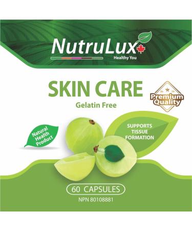 NutruLux Skin Care (60 mg Vitamin C) Halal Vegan Gelatin Free Capsules - Essential Supplement for Skin Health Wellness Support with Vitamin C Capsules Daily Skin Care Intake Nutrient-Rich Skin Support Capsules 60 Capsules (Pack of 1) - Buy Online on GoSupps.com