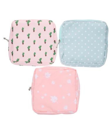 Lalafina 3st towel bag Decorative bag from the time Adorable period pocket period bag sustainable period pocket sweet tampon holder girl fabric breastfeeding insert point pattern