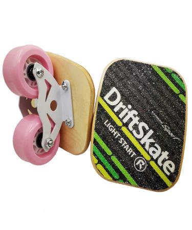 Outdoor Freeline Roller Skates Road Drift Skates Plate with PU Wheels and ABEC-9 608 Bearings Pink with Maple Wooden Plates