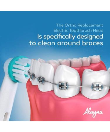 Ortho & Power Tip Kit Replacement Brush Heads for Oral-B Braun - 4 Pack | Compatible with Oral-B Pro 1000 Kids Plus | Orthodontic Electric Toothbrush Head Set - Buy Online on GoSupps.com