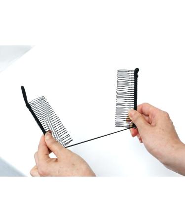 GETAGOTA 2 Pieces Banana Clips Comb Hair for Women - Adjustable Ponytail Holder for Thick Curly Hair - Styling Tool Clip Clincher (Black, 2 Pack) - Buy Online on GoSupps.com