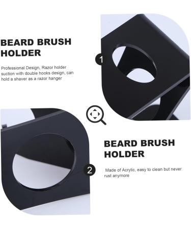 Buy Mikinona Acrylic Stand Brush Holder for Men - Classic Shaving Brush & Razor Holder - Mounted Brush Organizer for Traditional Shaving - Buy Online on GoSupps.com