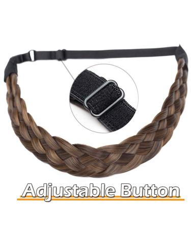 Buy Silk-Co Women's 5-Strand Blond Hair Band - Vintage Elastic Braided Headband for Weddings | Hair Tie & Braids Extensions in Medium Brown & Dark Blonde - Buy Online on GoSupps.com