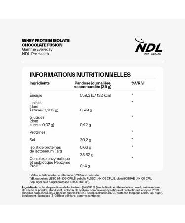 NDL Pro-Health Whey Protein Isolate - Isolated Protein Tones & Builds Muscle Mass Improves Your Workouts High Protein - Chocolate Fusion - by Rafa Nadal - Buy Online on GoSupps.com