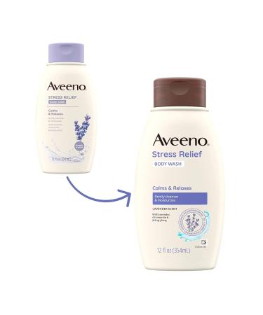 Johnson & Johnson 003955 Aveeno Stress Relief Body Wash 12 fl. oz. (Pack of 12) - Buy Online on GoSupps.com