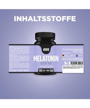 ESN Melatonin Sleep Aid - 180 Tablets for Better Sleep | International Shipping Available - Buy Online on GoSupps.com