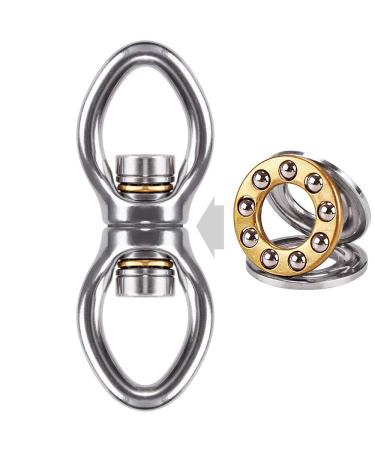 Dolibest Swing Swivel with 2 Bearing,Safest Rotational Device Hanging Accessory for Aerial Silks Dance, Web Tree Swing, Children's Swing, Yoga Swing Sets Hanging Hammock,800LB Capacity
