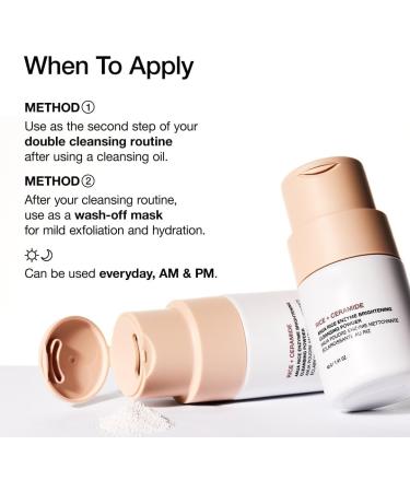 Auirshiky Rice Enzyme Brightening Cleansing Powder Rice + Ceramide facial cleanser for whiter radiant skin facial cleanser for dry skin 40 g - Buy Online on GoSupps.com