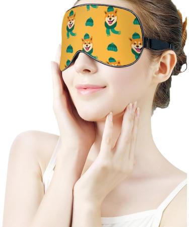 Shiba Inu Dog Sleep Mask - Funny Eye Cover for Sleeping - Adjustable Strap - Blocks Light for Night Travel - Men and Women - Buy Online on GoSupps.com