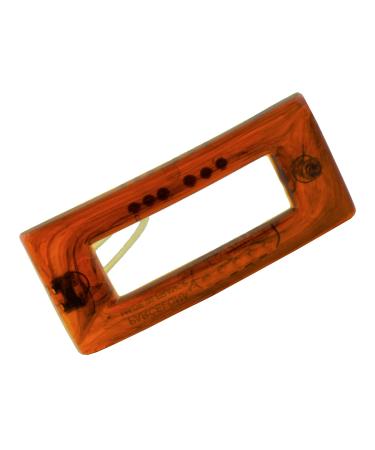 Parcelona French Rectangle Cut Out Brown Small Celluloid Acetate No Slip Grip Hair Clip Set - 2 Pack | Made in France - Buy Online on GoSupps.com