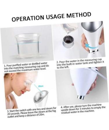 FOMIYES 2pcs Hot Spray Hydrating Facial Sprayer Steaming Face Instrument Nano Cleansing Instrument White - Buy Online on GoSupps.com