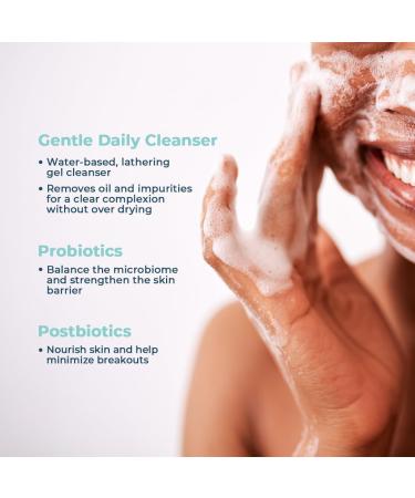 VitaMedica Clear Skin Probiotic Cleanser | Hydrating Gel Face Wash with Hyaluronic Acid & Niacinamide | International Shipping Available - Buy Online on GoSupps.com