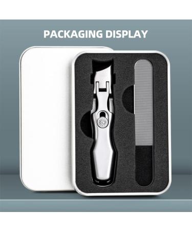 Ultra Wide Diagonal Jaw Nail Clippers & Nano Nail File Set for Thick Nails - Ingrown Toenail Cutter for Men & Women (Classic Silver) - Buy Online on GoSupps.com