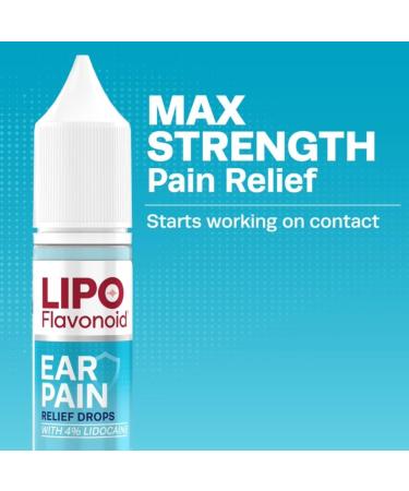 Lipo-Flavonoid Fast-Acting Ear Ache Pain Relief 4% Lidocaine Maximum-Strength for Swimmer's Ear Cold & Flu Allergies Safe for Adults & Children Relieves Ear Pain Swelling & Water-Clogged Ears 0.42 Fl Oz (Pack of 1) - Buy Online on GoSupps.com
