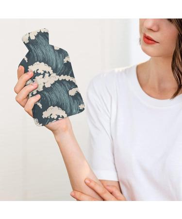 Shop Hot Water Bottle with Lid - Waves Rubber Bag for Pain Relief Cramps and Foot Warmth - Ideal for Hot & Cold Therapy - Buy Online on GoSupps.com
