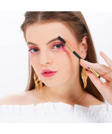 Docolor Eyebrow Brush Duo | Professional Angled Eye Brow Brush Set | Lining and Shaping Brows | Spoolie for Brows or Lashes | Black 3PCS - Buy Online on GoSupps.com