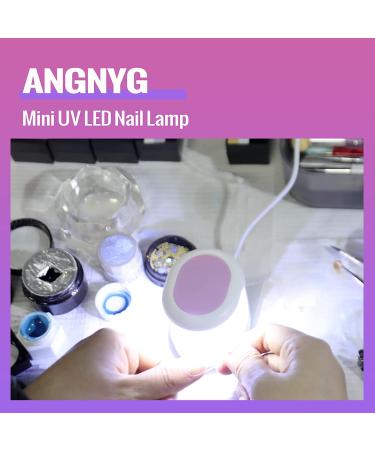 ANGNYA Mini UV LED Nail Lamp - Professional Gel Nail Dryer for DIY at Home Salon - Portable Purple UV Light - Buy Online on GoSupps.com