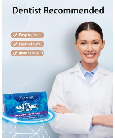 MySmile Teeth Whitening Strips - Non-Sensitive Kit, 28 Sets for 10 Shades Whiter, Removes Stains from Coffee, Wine & More - Buy Online on GoSupps.com
