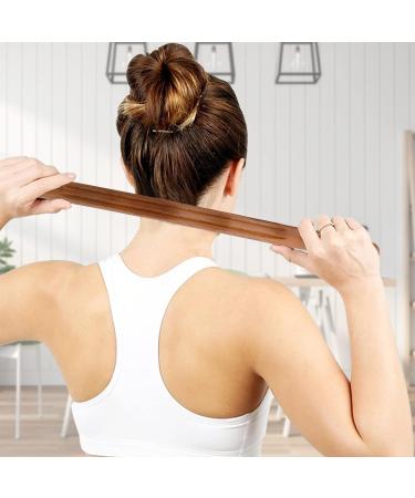 Wood Gua Sha Massage Stick - Maderotherapy Lymphatic Drainage Tool for Full Body Relaxation Cellulite & Muscle Relief - Buy Online on GoSupps.com
