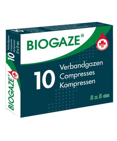 Organic gauze compresses 5 cm x 5 cm contents 10 pieces