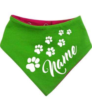 Both-Sided Multicolor Dogs Turning Towel - Customizable Size 4 (Neck 45-52 cm) - Pink Lime/Lime - Ideal for International Shipping - Buy Online on GoSupps.com