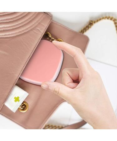Yixin LED Travel Makeup Mirror 1x/5x Magnification Portable Compact Small 3.5 Wide Illuminated Folding Mirror - Daylight LED, USB Charging - Pink - Buy Online on GoSupps.com