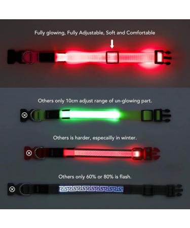 Koskill Luminous LED Dog Collar - Waterproof Adjustable & Super Bright for Medium to Large Dogs - USB Rechargeable & Stylish Design - Buy Online on GoSupps.com