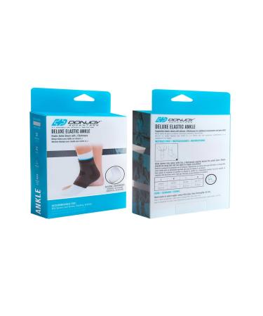 DonJoy Advantage Deluxe Elastic Ankle Brace for Sprains & Strains | Black, Medium (8.5-9.5) - Buy Online on GoSupps.com