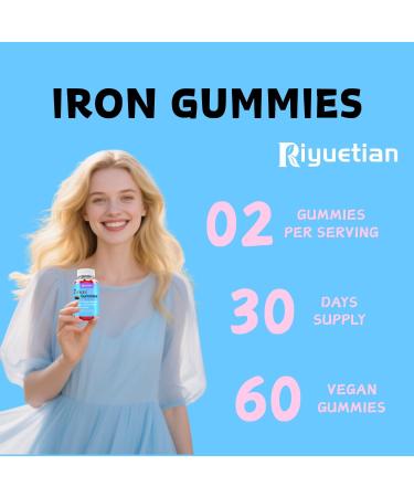 Multi-Vitamin Iron Gummies - Iron Supplement Gummies for Women & Men with Vitamin C B12 & Folate - Energy Support Immune Support - Mixed Flavor No Metallic Aftertaste Vegan 60 Count 60 Count (Pack of 1) - Buy Online on GoSupps.com