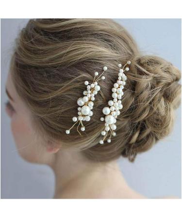 IYOU Bridal Wedding Hair Combs Silver Pearl Side Comb headpiece Bride Hair Accessories for Women and Girls - Buy Online on GoSupps.com