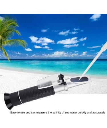 0-100% Salinity Refractometer Handheld Salinometer Sea Water Salt Concentration Tester Meter with Automatic Temperature Compensation for Seawater and Marine Fishkeeping Aquarium - Buy Online on GoSupps.com