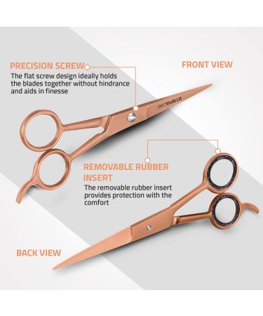 Utopia Care 6.5 Hairdressing Scissors - Premium Stainless Steel Salon Shears in Rose Gold for All Ages & Pets - Buy Online on GoSupps.com