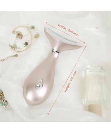 Lily Neck Face Massager - 3-in-1 Skin Rejuvenation Tool for Lifting Toning & Tightening - At-Home Facial Spa in Rose Gold - Buy Online on GoSupps.com