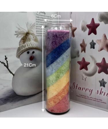 7 Chakra Devotional Prayer Candle in Glass Jar | 90-Hour Burn | Rainbow Candle for Ceremonies Gifts & Decor - International Shipping Available - Buy Online on GoSupps.com