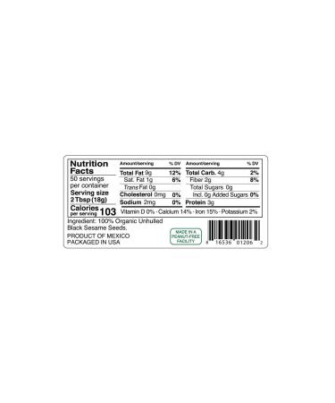 Kevala Organic Black Raw Sesame Seeds - 2 Pound Pack - Buy Online on GoSupps.com