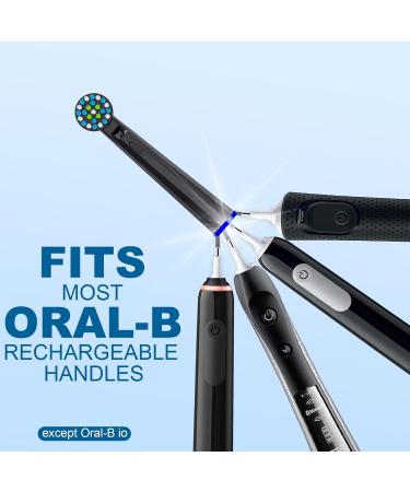 Replacement Toothbrush Heads for Braun Oral B Pro 1000/7000/9600/5000 & Genius X | 8 Pcs Accurate Cleaning Brush Heads (Black - Buy Online on GoSupps.com