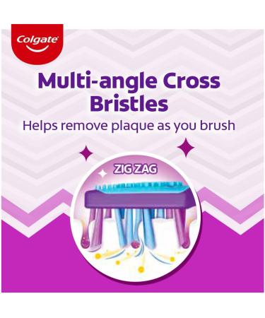 Colgate ZigZag Toothbrush Pack of 6 | Deep Interdental Clean with Multi-Angle Bristles - Medium Size - Buy Online on GoSupps.com