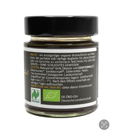 Malzit Organic Dark Spread - 6 x 150g | Vegan Barley Malt Bread Spread | Low Sugar Honey Alternative for Rolls & Croissants - Buy Online on GoSupps.com
