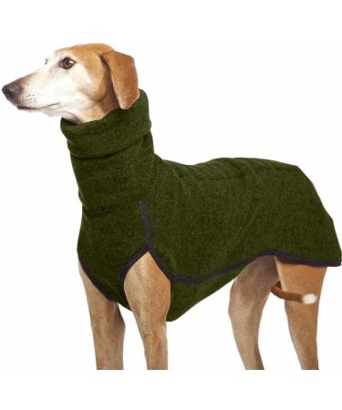 Warm Dog Sweater for Autumn & Winter - Fleece Vest for Greyhound Labrador Shepherd & Large Breeds - Sizes Up to 5XL - Pet Jacket & Coat in Green - Buy Online on GoSupps.com