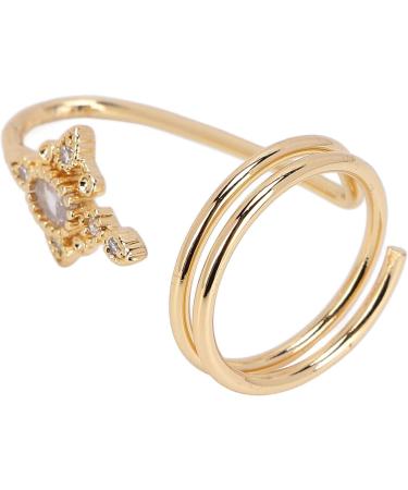 Women Finger Nail Ring Fashionable Fingernail Rings Nail Art Accessory for Parties and Daily Life (3057 gold) - Buy Online on GoSupps.com